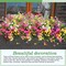 12 Bundles Artificial Outdoor Flowers UV Resistant Faux Plants Shrubs Bulk Set, Colorful Daffodils Boxwood Plastic Hanging Planter Porch Window Spring Summer Home Garden Decor
